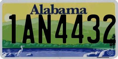 AL license plate 1AN4432