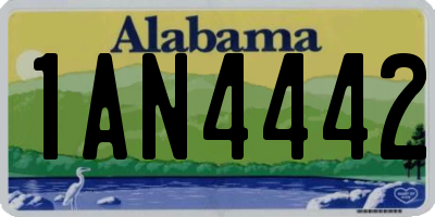 AL license plate 1AN4442
