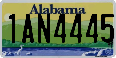 AL license plate 1AN4445