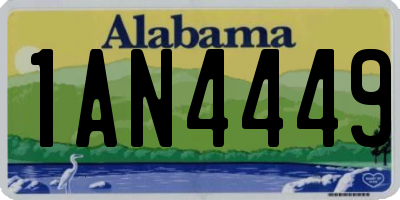 AL license plate 1AN4449