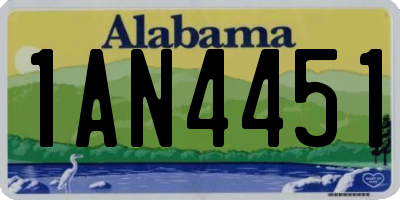 AL license plate 1AN4451