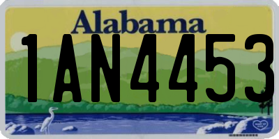 AL license plate 1AN4453