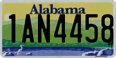 AL license plate 1AN4458