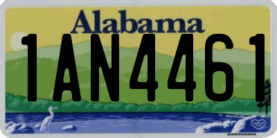 AL license plate 1AN4461