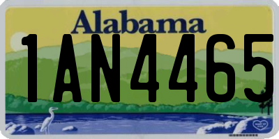 AL license plate 1AN4465