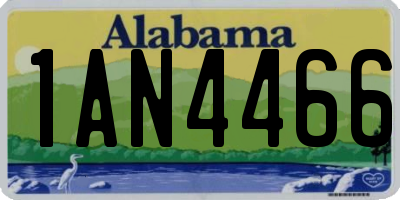 AL license plate 1AN4466