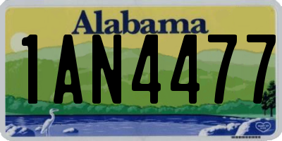 AL license plate 1AN4477