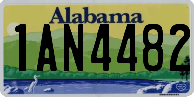 AL license plate 1AN4482