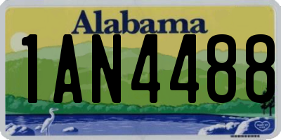 AL license plate 1AN4488