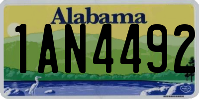 AL license plate 1AN4492