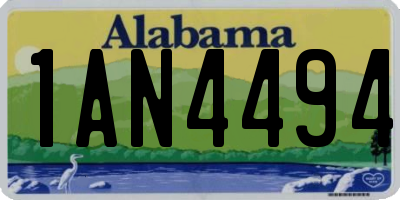 AL license plate 1AN4494
