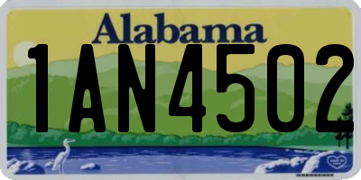 AL license plate 1AN4502