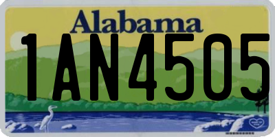 AL license plate 1AN4505