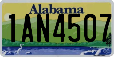 AL license plate 1AN4507
