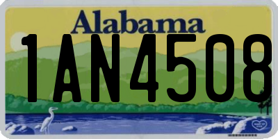 AL license plate 1AN4508