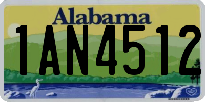 AL license plate 1AN4512