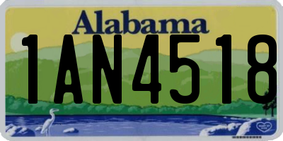 AL license plate 1AN4518