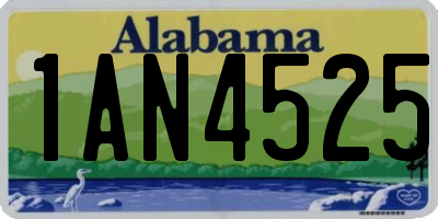 AL license plate 1AN4525
