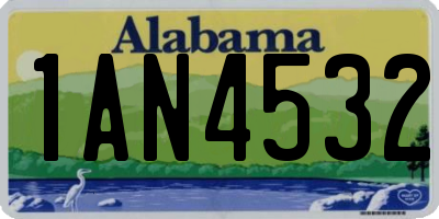 AL license plate 1AN4532