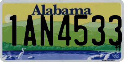 AL license plate 1AN4533