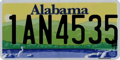 AL license plate 1AN4535
