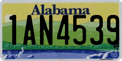 AL license plate 1AN4539