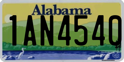 AL license plate 1AN4540