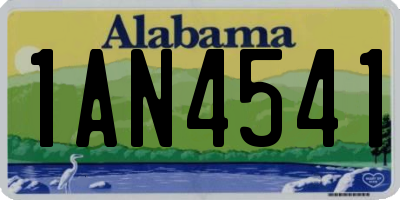 AL license plate 1AN4541