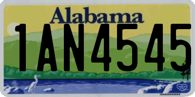 AL license plate 1AN4545