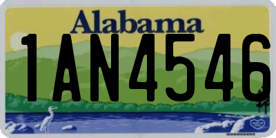 AL license plate 1AN4546