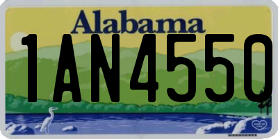 AL license plate 1AN4550