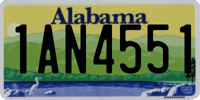 AL license plate 1AN4551
