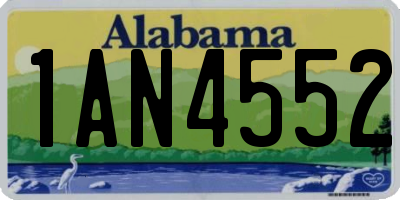 AL license plate 1AN4552
