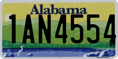 AL license plate 1AN4554