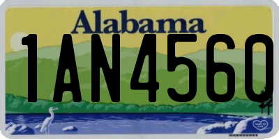 AL license plate 1AN4560