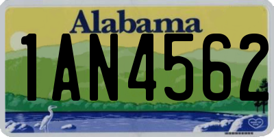 AL license plate 1AN4562