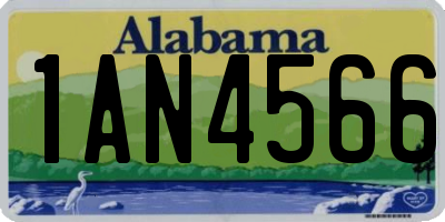 AL license plate 1AN4566