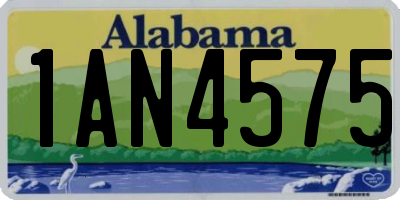 AL license plate 1AN4575