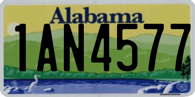 AL license plate 1AN4577