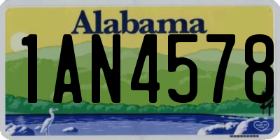 AL license plate 1AN4578