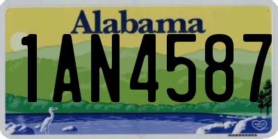 AL license plate 1AN4587