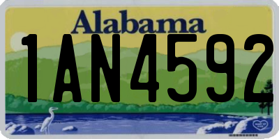 AL license plate 1AN4592