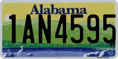 AL license plate 1AN4595