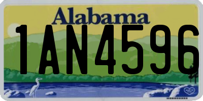 AL license plate 1AN4596