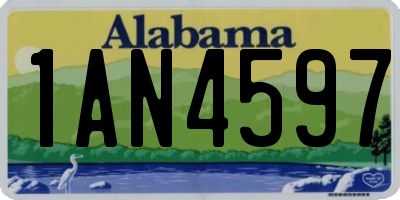 AL license plate 1AN4597
