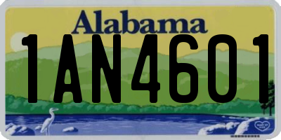 AL license plate 1AN4601