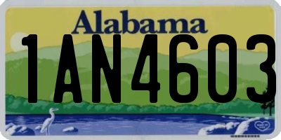 AL license plate 1AN4603