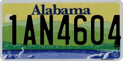 AL license plate 1AN4604