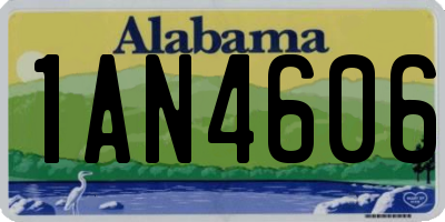 AL license plate 1AN4606