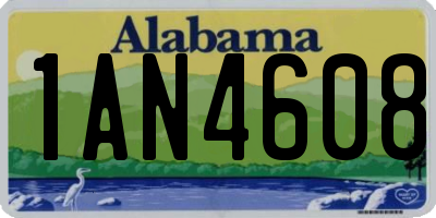 AL license plate 1AN4608